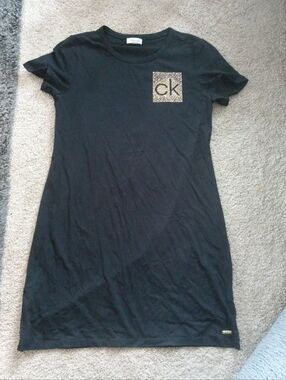 EXCELLENT Calvin Klein LARGE Black Midi Dress